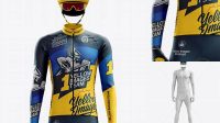 1527+ Men’s Full Cycling Thermal Kit PSD Mockup Front View Photoshop Freebie