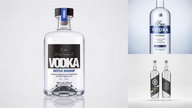 1533+ Vodka Bottle Mockup Free Download PSD Download