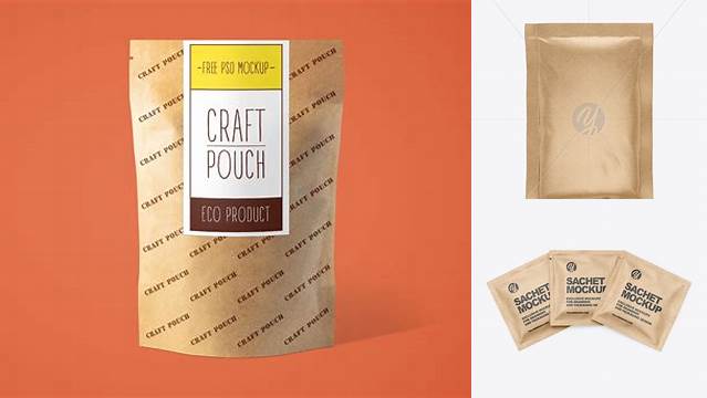 1536+ Kraft Sachet PSD Mockup Modern Photoshop Resource