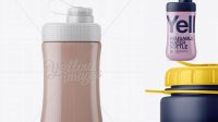 1538+ Protein Cocktail Filled Reusable Water Bottle with Matte Cap PSD Mockup Editable Mockup PSD