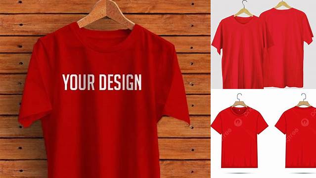 1540+ Mockup Kaos Merah PSD Free Download