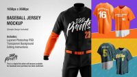 1542+ Men's Baseball Jersey PSD Mockup Side View Fully Customizable Photoshop Freebie