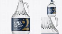 1548+ 3L Clear Glass Water Bottle With Handle PSD Mockup Digital Download