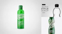 1551+ Glossy Plastic Bottle PSD Mockup Front View High-Angle Shot Free Downloadable Graphic Resource