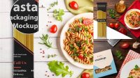 1551+ Pasta Packaging Mockup Free Easy Editable