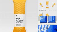 1553+ Gold Plastic Snack Package Small Photoshop PSD Free for Designers