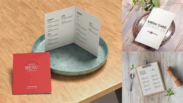 1553+ Menu Mock Ups Free Editable PSD