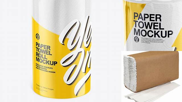 1555+ Paper Towel Mockup Include TIFF