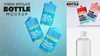 1557+ Clear Bottle with Transparent Liquid PSD Mockup Advanced and Editable PSD Template Free