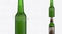 1559+ 33cl Emerald Green Glass Ale Bottle PSD Mockup Fully Layered Photoshop Freebie