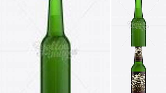 1559+ 33cl Emerald Green Glass Ale Bottle PSD Mockup Fully Layered Photoshop Freebie