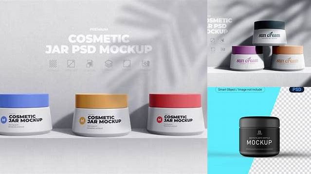 1559+ Opened Matte Cosmetic Jar PSD Mockup High-Angle Shot High-End Creative PSD Template