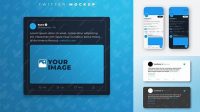 1562+ Twitter Post Mockup Psd Easy Editable