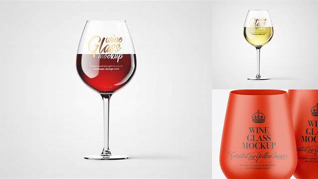 1562+ Wine Glass Mockup Free Easy Editable