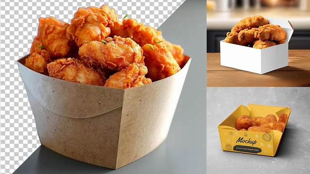 1568+ Fried Chicken Packaging Mockup Easy Editable