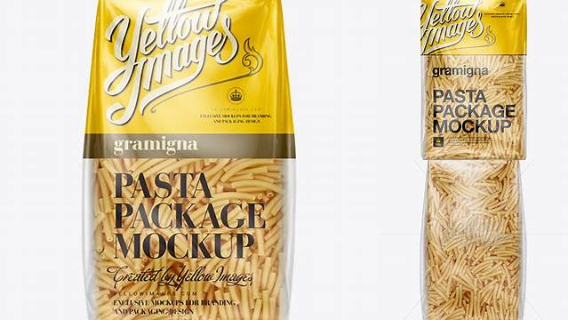 1568+ Gramigna Pasta Bag PSD Mockup Fully Customizable Photoshop Freebie