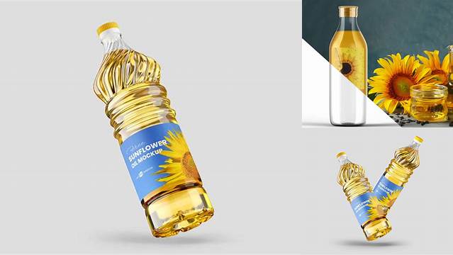 1568+ Sunflower Oil Mockup PSD Free Download