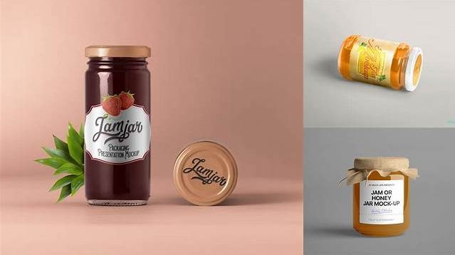 1573+ Apple Jam Jar PSD Mockup Professional Quality Freebie PSD File