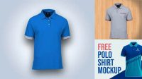 1573+ Men’s Polo Shirt PSD Mockup Front View Free Graphic Design Resource