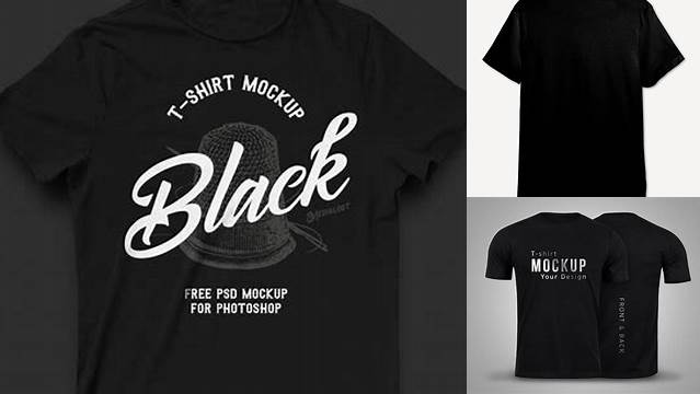 1577+ Black Shirt Mockup Free PSD File for Designers