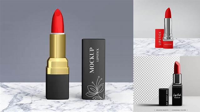 1578+ Opened Matte Lipstick PSD Mockup Unique High-Resolution Design Freebie