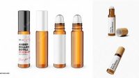 1579+ 10ml Glass Roller Bottle PSD Mockup High-End Professional PSD Resources