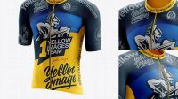 1584+ Men’s Cycling Speed Jersey PSD Mockup Half Side View Creative Design PSD Free Download