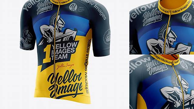 1584+ Men’s Cycling Speed Jersey PSD Mockup Half Side View Creative Design PSD Free Download