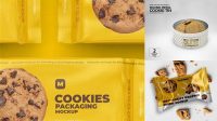 1587+ Cookies Mockup Smart Object PSD