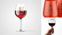 1589+ Wine Glass Mockup Free Editable PSD File