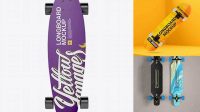 1591+ Longboard PSD Mockup Front View Creative Digital PSD Download