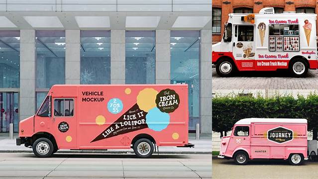 1592+ Ice Cream Van Mockup Exclusive Free PSD Mockups