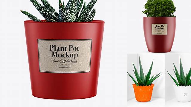 1601+ Matte Plant Pot PSD Mockup Fully Layered PSD Freebie