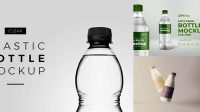 1606+ Matte Plastic Drink Bottle PSD Mockup Editable Graphic Free PSD