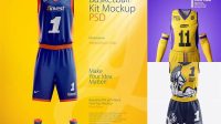 1608+ Women’s Basketball Kit PSD Mockup Front View Elegant and Versatile PSD Resource