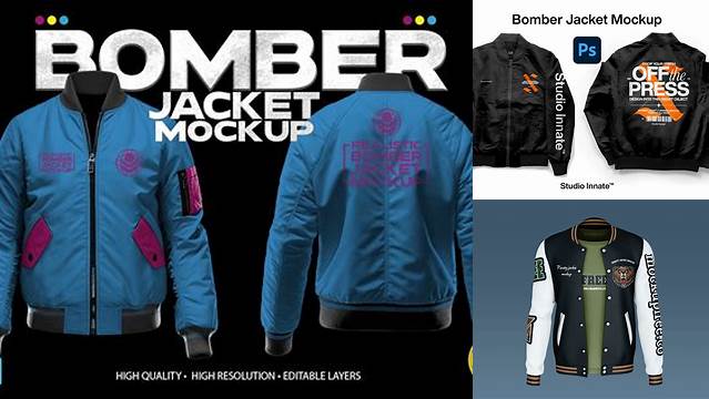 1609+ Bomber Jacket Mockup Free Best for Showcase