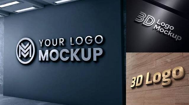 1610+ 3d Logo Mockup Psd Free Download 2020 PSD Download