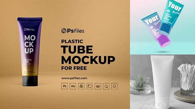 1611+ Frosted Cosmetic Tube With Matte Cap PSD Mockup Editable Graphic Design Files