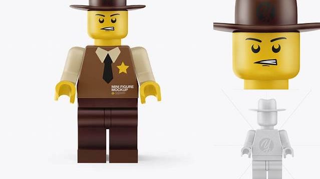 1612+ Sheriff Mini Figure PSD Mockup Custom Design Freebie PSD