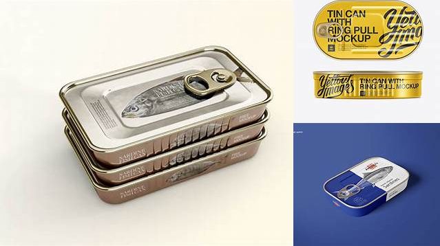 1614+ Sardine Tin Mock-up Creative High-Resolution PSD Freebie