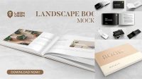 1618+ Free Landscape Book Mockup Mockup File Free Download