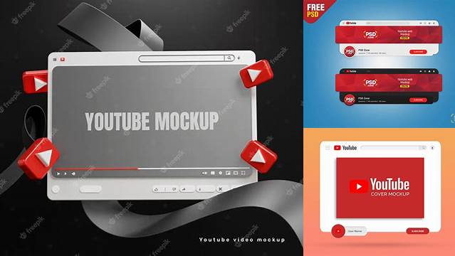 1618+ Mockup Youtube Free Advanced Editable PSD