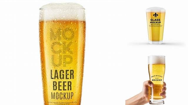 1622+ Lager Beer Glass PSD Mockup Download Free