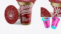 1622+ Two Metallic Sour Cream Cup PSD Mockup Modern and Unique Freebie PSD