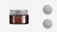 1623+ Dark Brown Glass Jar With Metal Lid 50ml Creative Photoshop Resources