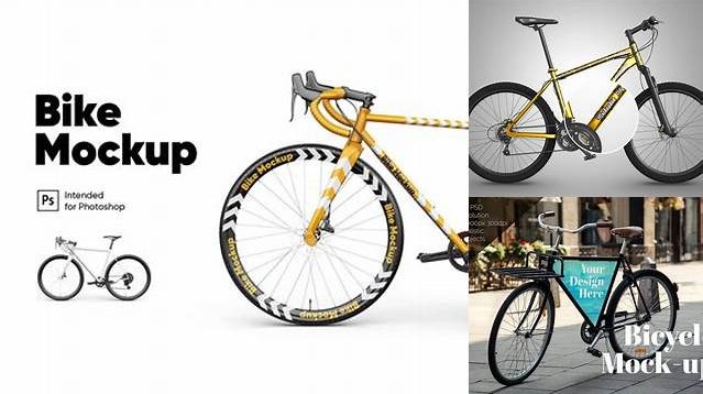 1624+ Bicycle Mockup Psd Free PSD File Download