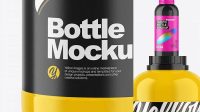 1625+ 1L Glossy Plastic Bottle PSD Mockup Front View Download Now High-Quality PSD Template