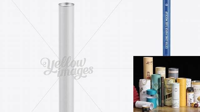 1626+ Medium Paper Tube with a Flat Lid High-Angle View Smart Layer PSD