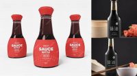 1628+ Soy Sauce Plastic Bottle PSD Mockup Creative and Modern PSD Freebie