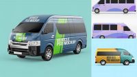 1630+ Minibus Mockup Free High-Quality Design Free PSD